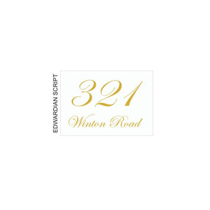 White Traffolyte Address Sign with Vinyl Text 200 x 140mm