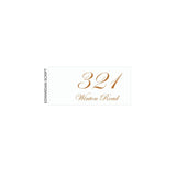White Colorbond Steel Address Sign with Vinyl Text - 300 x 140mm