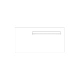 White Powder-Coated Aluminium Letterbox Faceplate (600 x 300) - 340 Slot