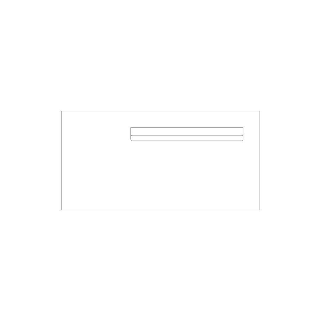 White Powder-Coated Aluminium Letterbox Faceplate (600 x 300) - 340 Slot