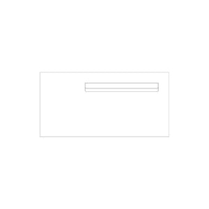 White Powder-Coated Aluminium Letterbox Faceplate (600 x 300) - 340 Slot
