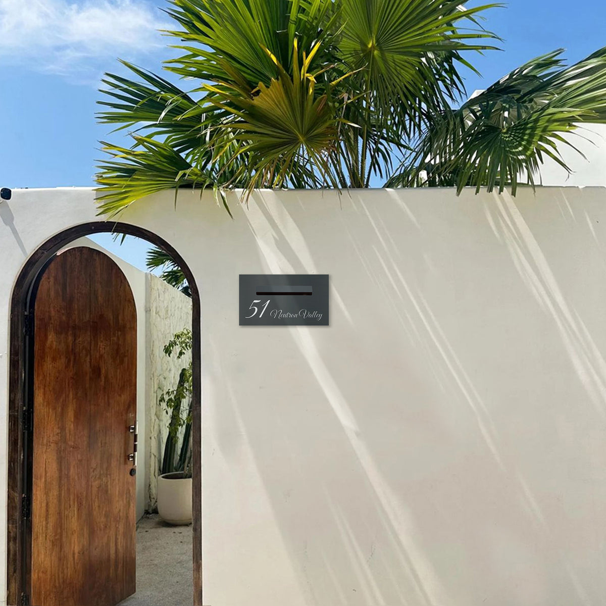 Basalt Powder-Coated Aluminium Letterbox Faceplate 390 x 220 - 240 Slot