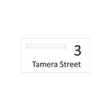 White Powder-Coated Aluminium Letterbox Faceplate (600 x 300) - 340 Slot LHS