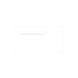 White Powder-Coated Aluminium Letterbox Faceplate (600 x 300) - 340 Slot LHS