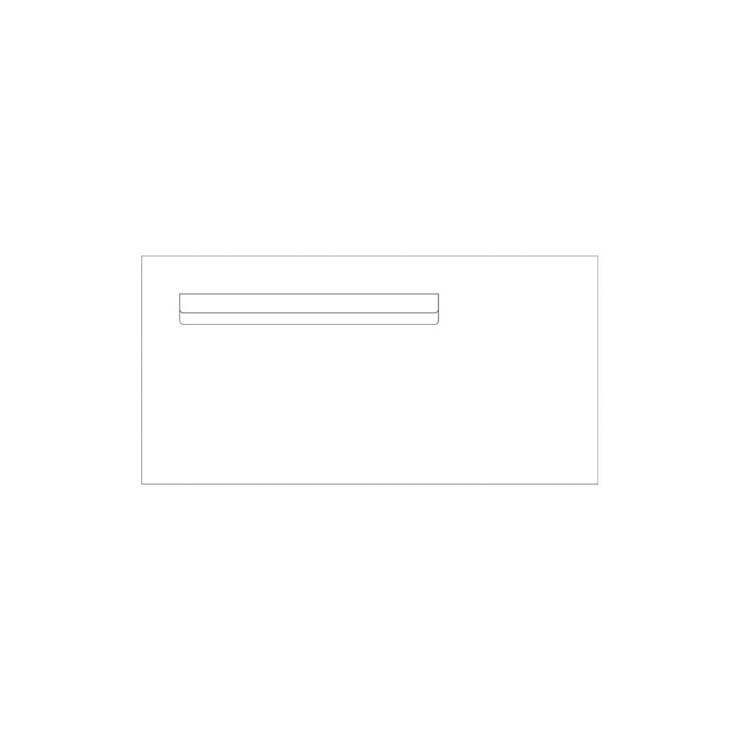 White Powder-Coated Aluminium Letterbox Faceplate (600 x 300) - 340 Slot LHS