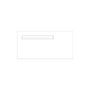 White Powder-Coated Aluminium Letterbox Faceplate (600 x 300) - 340 Slot LHS