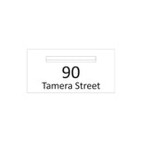 White Powder-Coated Aluminium Letterbox Faceplate (600 x 300) - 340 Central Slot