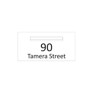White Powder-Coated Aluminium Letterbox Faceplate (600 x 300) - 340 Central Slot