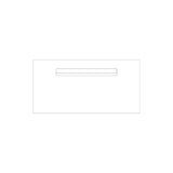 White Powder-Coated Aluminium Letterbox Faceplate (600 x 300) - 340 Central Slot