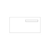 White Powder-Coated Aluminium Letterbox Faceplate (600 x 300)