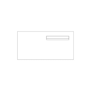 White Powder-Coated Aluminium Letterbox Faceplate (600 x 300)