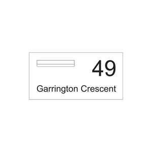 White Powder-Coated Aluminium Letterbox Faceplate (600 x 300)
