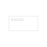 White Powder-Coated Aluminium Letterbox Faceplate (600 x 300)