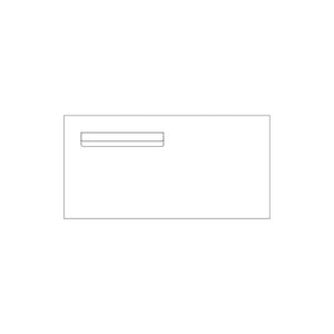 White Powder-Coated Aluminium Letterbox Faceplate (600 x 300)