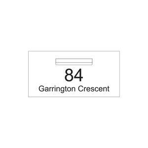 White Powder-Coated Aluminium Letterbox Faceplate (600 x 300)