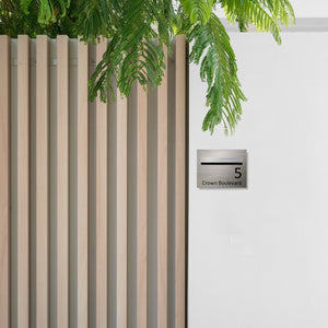 Marine Grade Brushed Stainless Steel Letterbox Faceplate 290 x 220 with 240 Slot (Laser Cut)