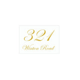 White Traffolyte Address Sign with Vinyl Text 200 x 140mm