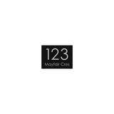 Black Colorbond Steel Address Sign with Vinyl Text – 200 x 140mm