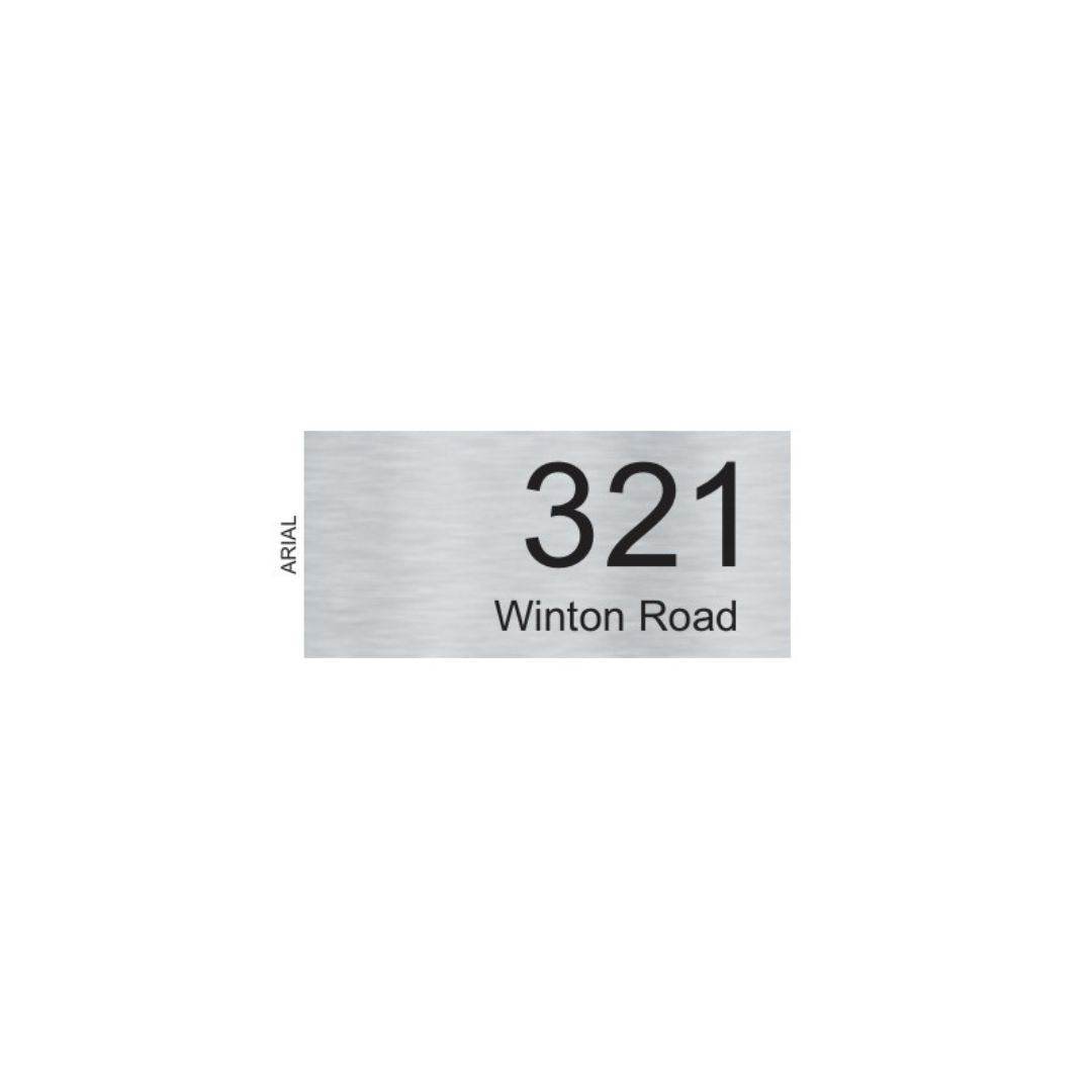 316 Marine Grade Brushed Stainless Steel Address Plate 300 x 140mm - Laser Etched