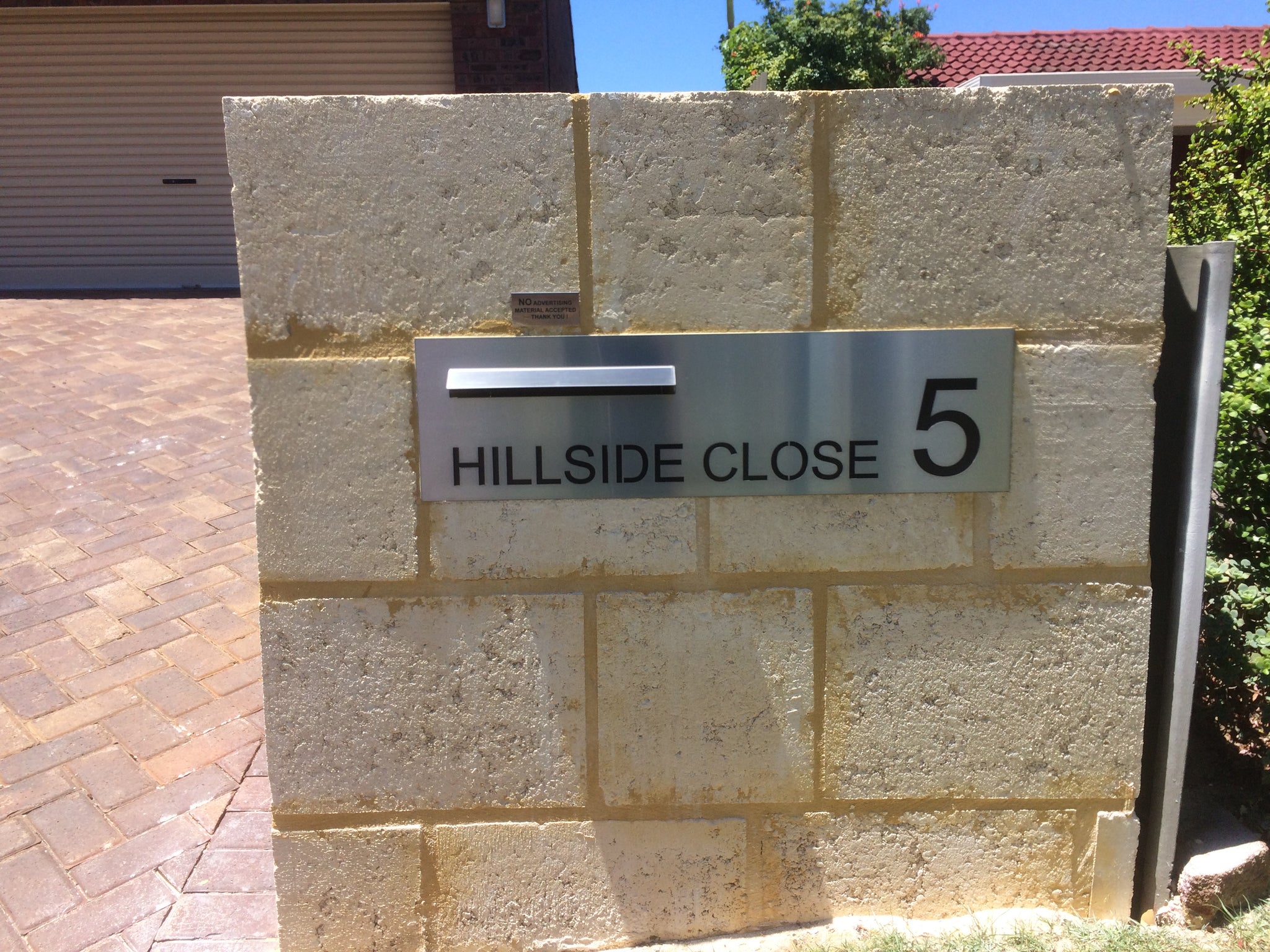 Marine Grade Brushed Stainless Steel Letterbox Faceplate 900 x 250 (Laser Cut) - 340 Slot LHS