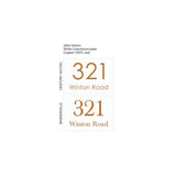 White Traffolyte Address Sign with Vinyl Text 200 x 140mm