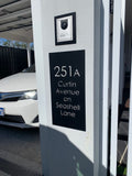 Powder-Coated Aluminium Black Address Plate 300 x 600