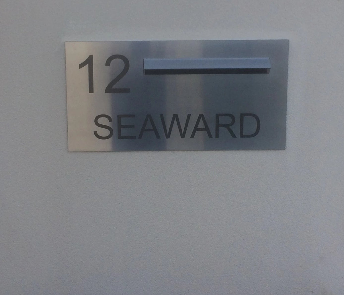Marine Grade Brushed Stainless Steel Letterbox Faceplate 600 x 300 (Laser Etched) - 340 Slot