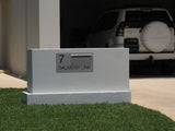 Marine Grade Brushed Stainless Steel Letterbox Faceplate 600 x 300 (Laser Etched) - 340 Slot