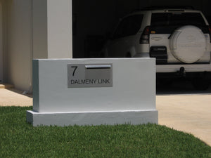 Marine Grade Brushed Stainless Steel Letterbox Faceplate 600 x 300 (Laser Etched) - 340 Slot