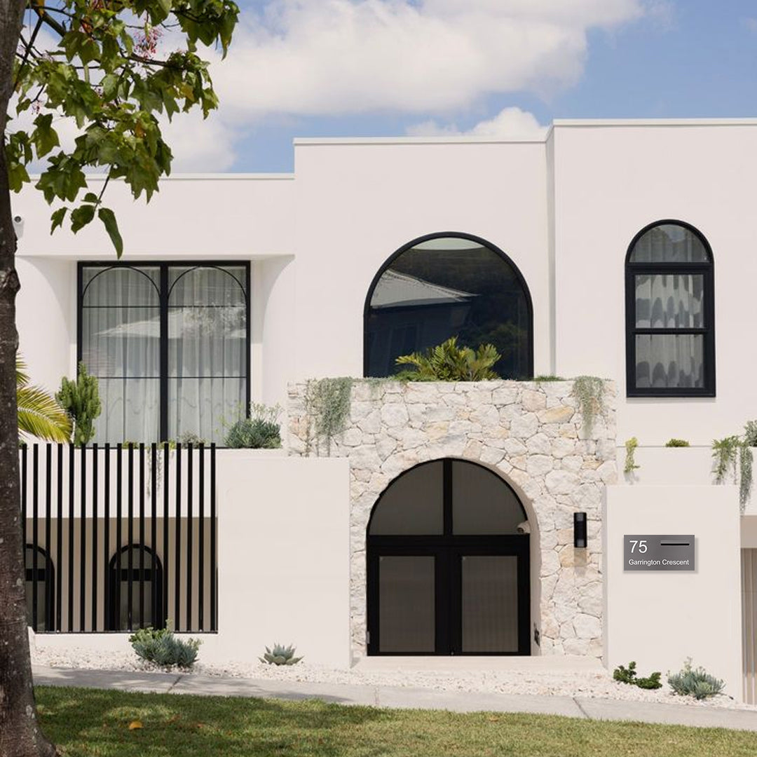 Basalt Powder-Coated Aluminium Letterbox Faceplate (600 x 300) - 240 Slot