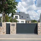 Basalt Powder-Coated Aluminium Letterbox Faceplate (600 x 300) - 340 Slot