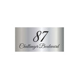 Marine Grade Mirror Polished Stainless Steel Address Sign 600 x 300 (Laser Etched)