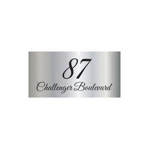 Marine Grade Mirror Polished Stainless Steel Address Sign 600 x 300 (Laser Etched)