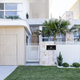 Monument Powder-Coated Aluminium Letterbox Faceplate (600 x 300) - 240 Central Slot