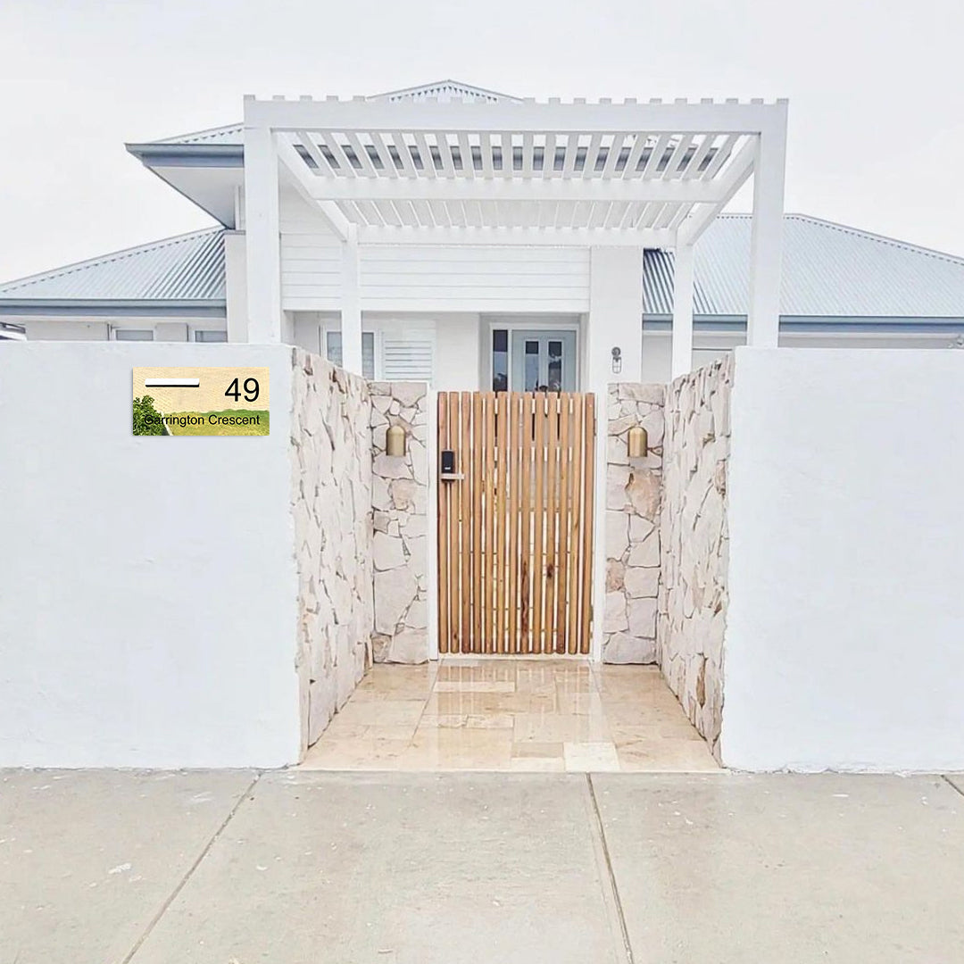 Marine Grade Mirror Polished Stainless Steel Letterbox  600 x 300 (Laser Etched) - 240 Slot LHS