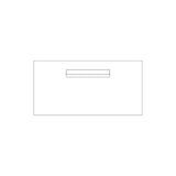 White Powder-Coated Aluminium Letterbox Faceplate (600 x 300)