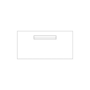 White Powder-Coated Aluminium Letterbox Faceplate (600 x 300)