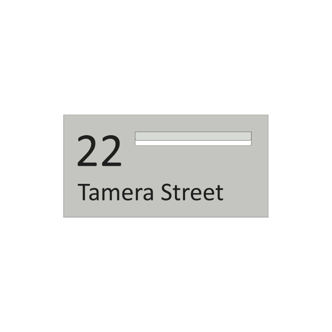 Shale Grey Powder-Coated Aluminium Letterbox Faceplate (600 x 300) - 340 Slot