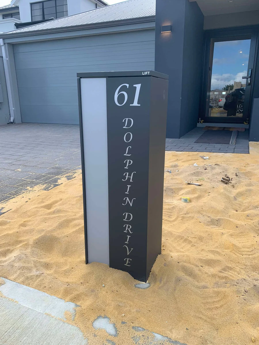 Vertical Custom Address Decal Sticker