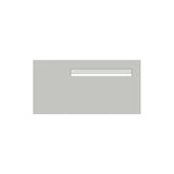 Shale Grey Powder-Coated Aluminium Letterbox Faceplate (600 x 300) - 340 Slot