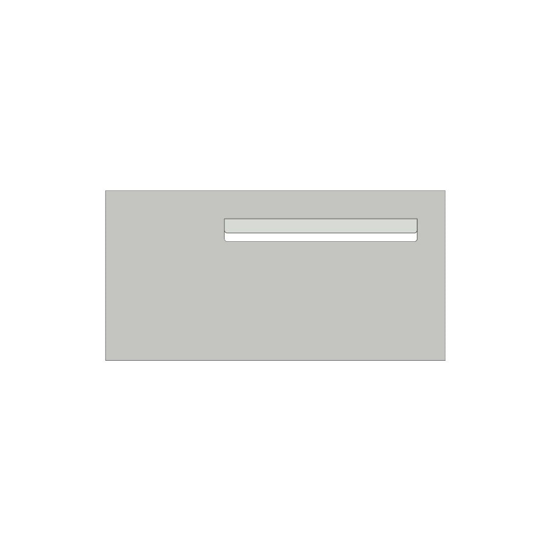 Shale Grey Powder-Coated Aluminium Letterbox Faceplate (600 x 300) - 340 Slot