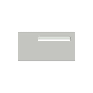 Shale Grey Powder-Coated Aluminium Letterbox Faceplate (600 x 300) - 340 Slot