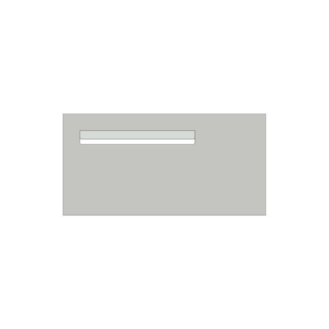 Shale Grey Powder-Coated Aluminium Letterbox Faceplate (600 x 300) - 340 Slot LHS
