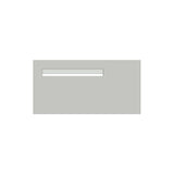 Shale Grey Powder-Coated Aluminium Letterbox Faceplate (600 x 300) - 340 Slot LHS