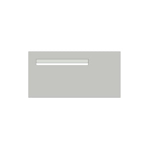 Shale Grey Powder-Coated Aluminium Letterbox Faceplate (600 x 300) - 340 Slot LHS