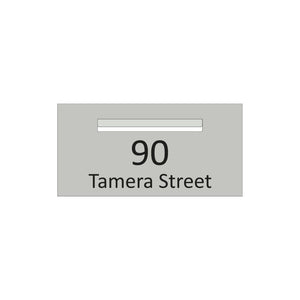 Shale Grey Powder-Coated Aluminium Letterbox Faceplate (600 x 300mm) - 340 Central Slot