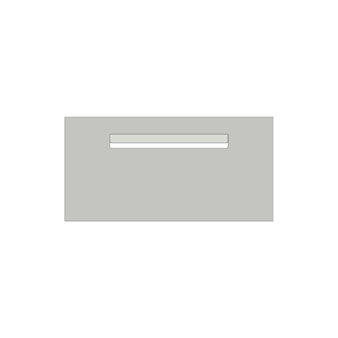 Shale Grey Powder-Coated Aluminium Letterbox Faceplate (600 x 300mm) - 340 Central Slot