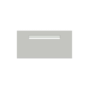 Shale Grey Powder-Coated Aluminium Letterbox Faceplate (600 x 300mm) - 340 Central Slot