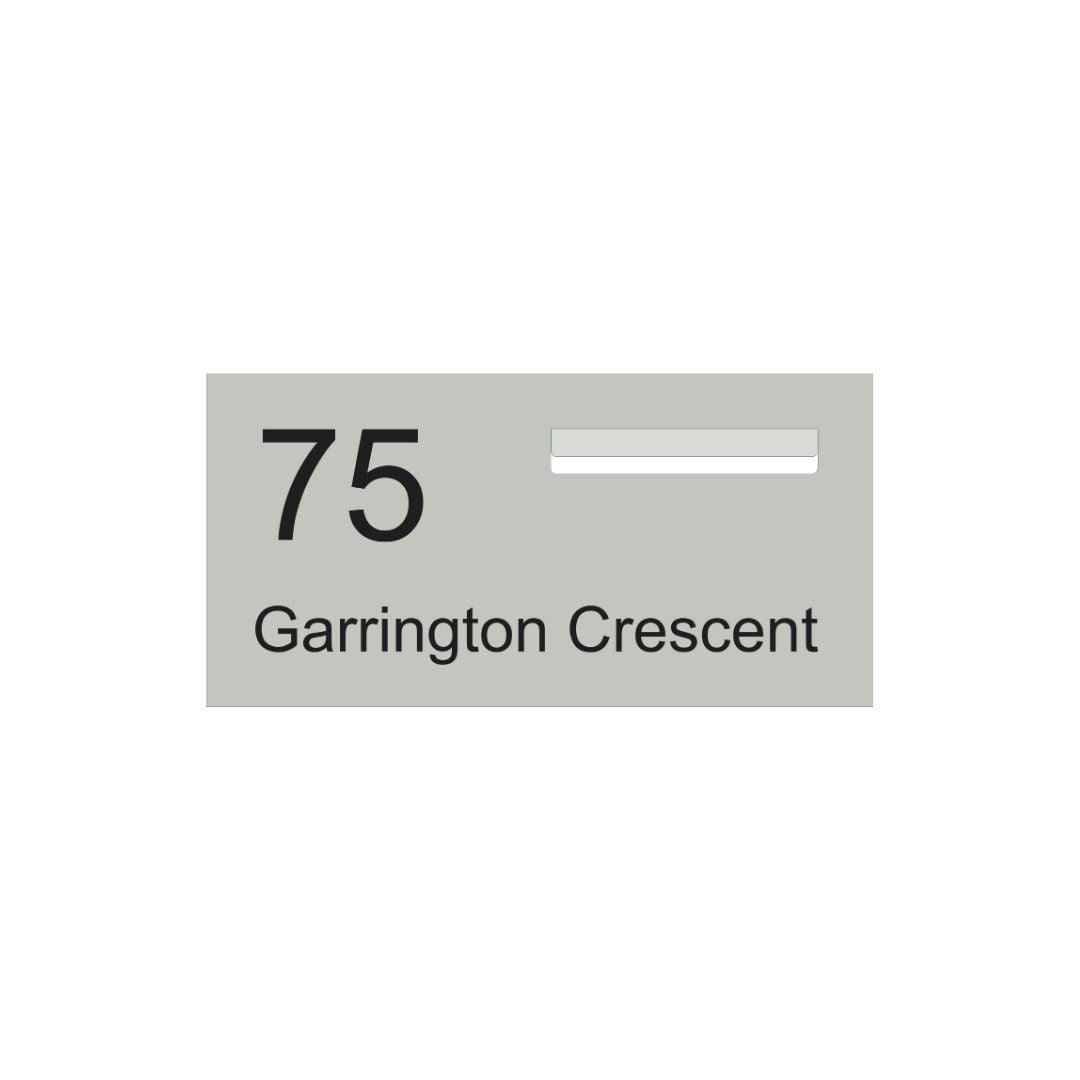 Shale Grey Powder-Coated Aluminium Letterbox Faceplate (600 x 300) - 240 Slot