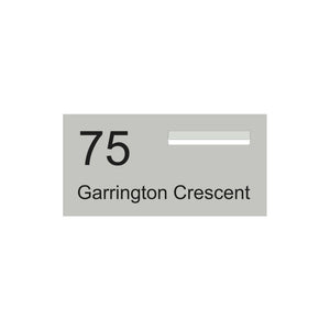 Shale Grey Powder-Coated Aluminium Letterbox Faceplate (600 x 300) - 240 Slot